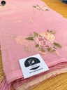 Pink Kota Saree with Embroidery Work,  Unstitched Blouse Piece, Perfect For Summer, Daily Wear Saree-1