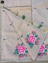 Biscuit Colour Kota Saree with Embroidery Work,  Unstitched Blouse Piece, Perfect For Summer, Daily Wear Saree-1