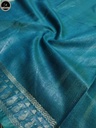 Bhagalpuri Daily Wear Saree, Plain Rama Green Colour Body with Designed Border, Comforable for Summer-3