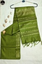 Bhagalpuri Daily Wear Saree, Plain Green Colour Body with Designed Border, Comforable for Summer-2