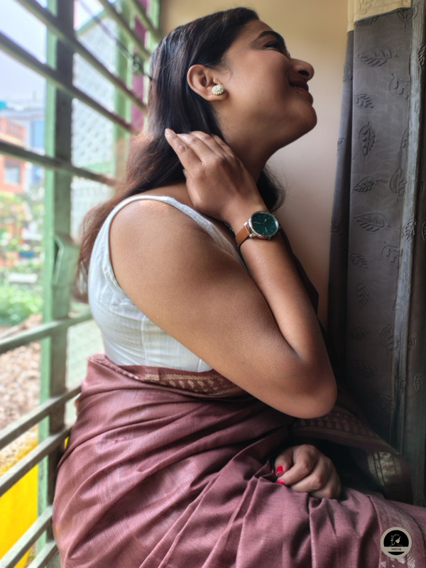 Bhagalpuri Daily Wear Saree, Plain Brown Colour Body with Designed Border, Comforable for Summer-0