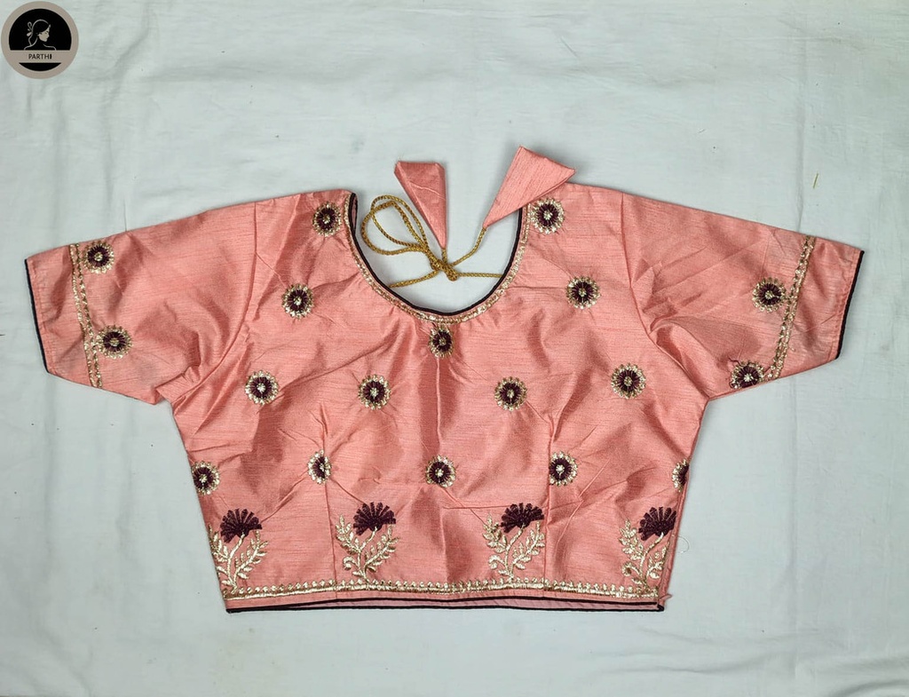 Ready To Wear Fancy Silk Saree, Brown Colour Body with Designed Blouse Attached for Occassional Wear-1