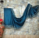 Ready To Wear Fancy Silk Saree, Blue Colour Body with Designed Blouse Attached for Occassional Wear-0
