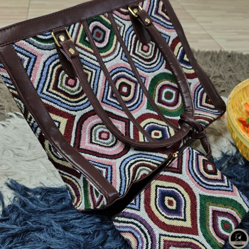 Printed Side Bag with Pocket Pouch-1