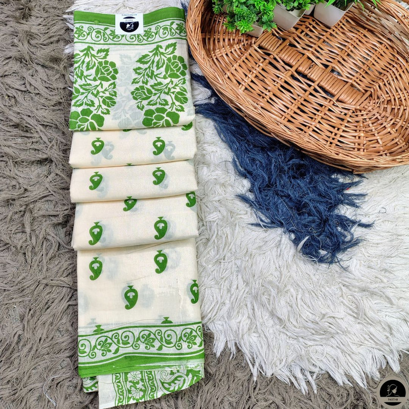 Soft Mul Mul Cotton Saree (White) best for summer season-2