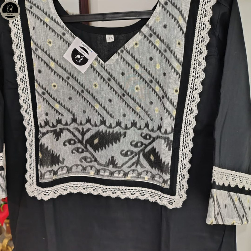 Pure Cotton Dhakai Jamdani Kurti for Women-1