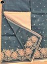 Brown Kota Saree with Embroidery Work,  Unstitched Blouse Piece, Perfect For Summer, Daily Wear Saree-0