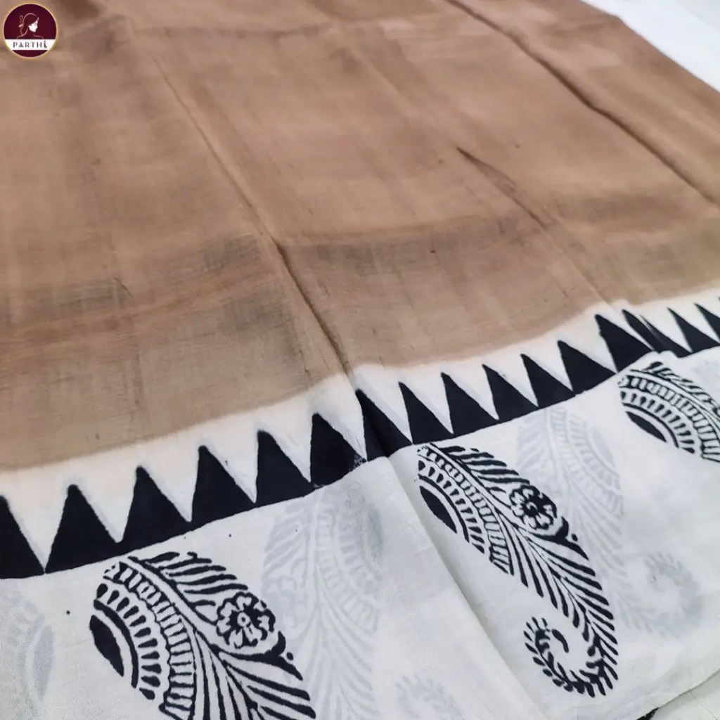 murshidabad-hand-printed-silk-saree-brown-cream.webp