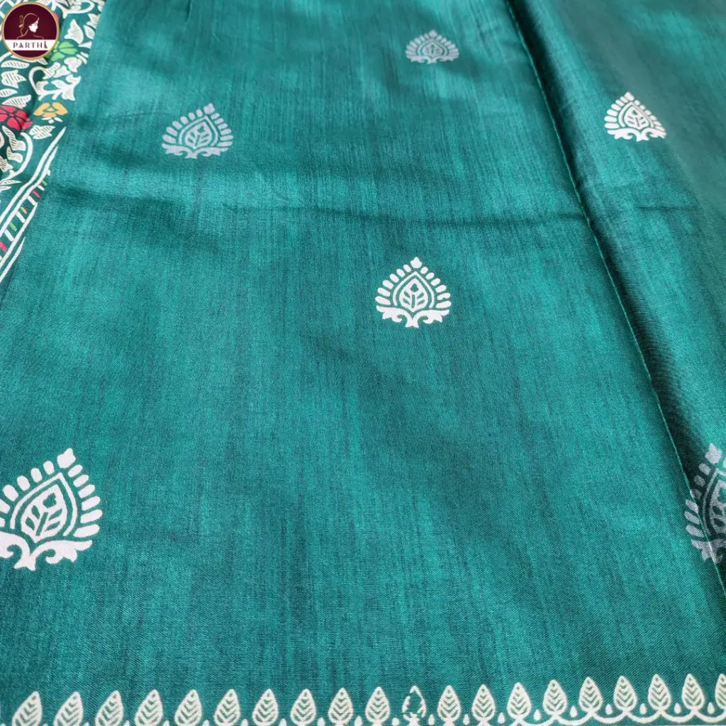 replica-silk-green-saree-tribal-motif.webp