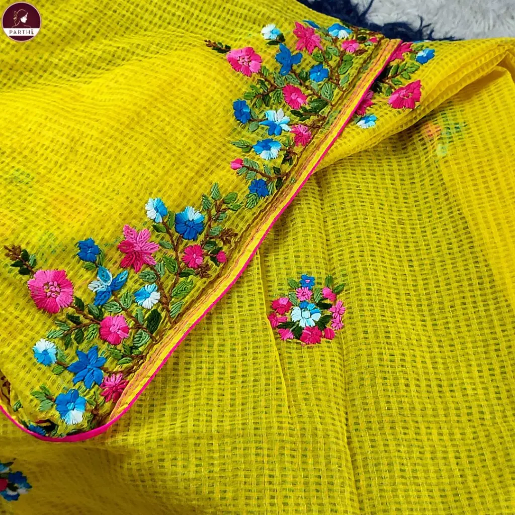 yellow- handwork-embroidery-kota-with blouse piece (3).webp