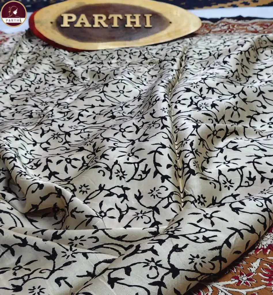 Kalamkari Modal Silk Saree_Brown-Red 3.webp