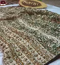 Kalamkari Modal Silk Saree with Blouse Piece –Green-Brown, Vegetable Dyed 1.webp