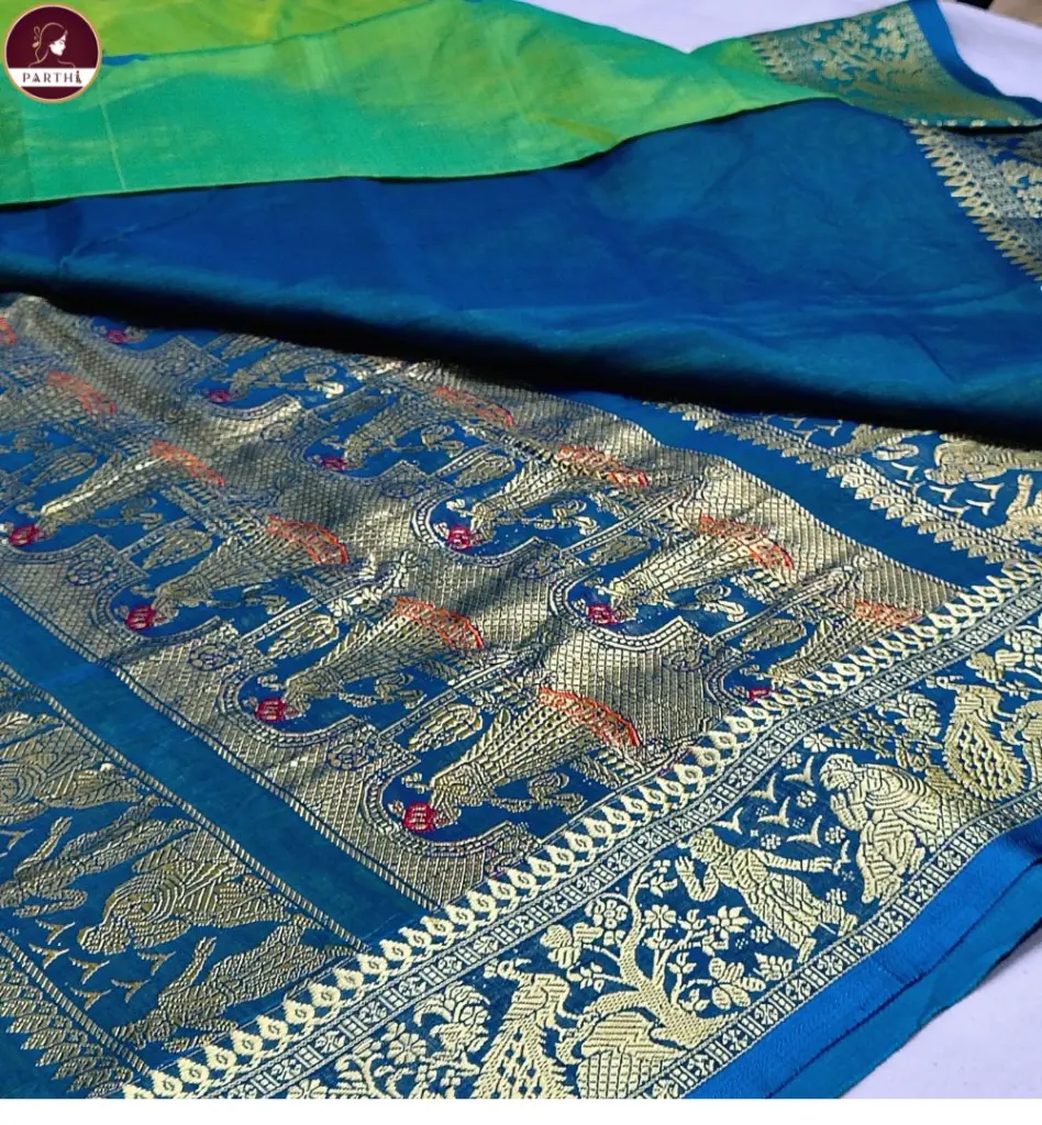 Green-Kanchpuram-with-zari-border 3.webp