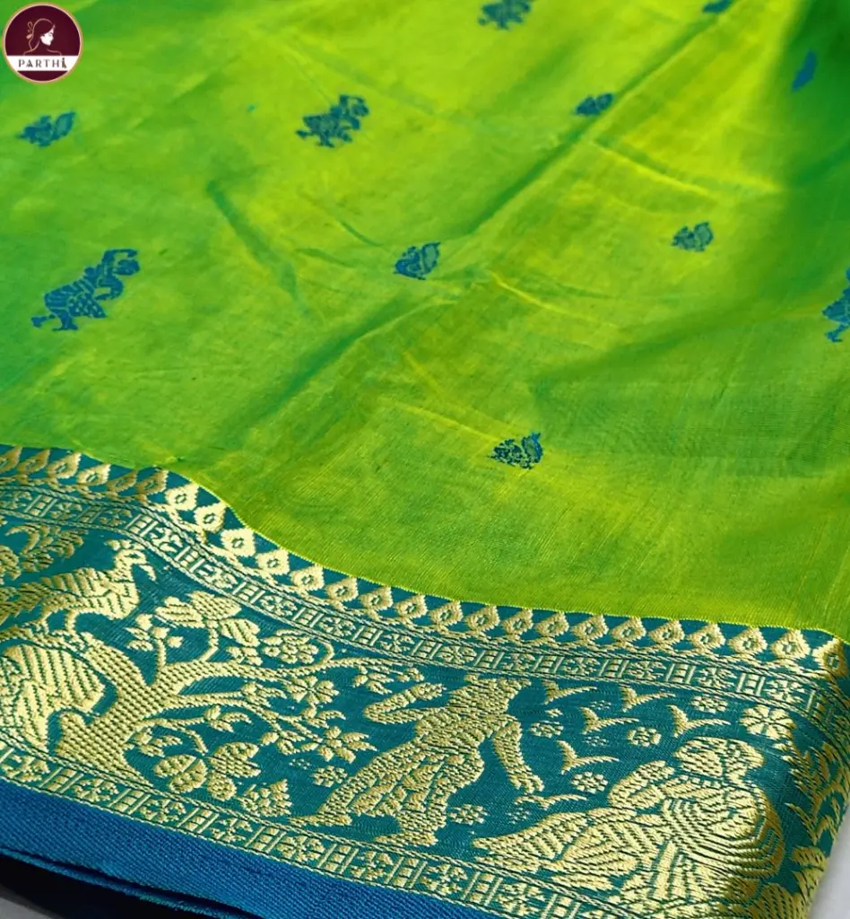 Green-Kanchpuram-with-zari-border 2.webp