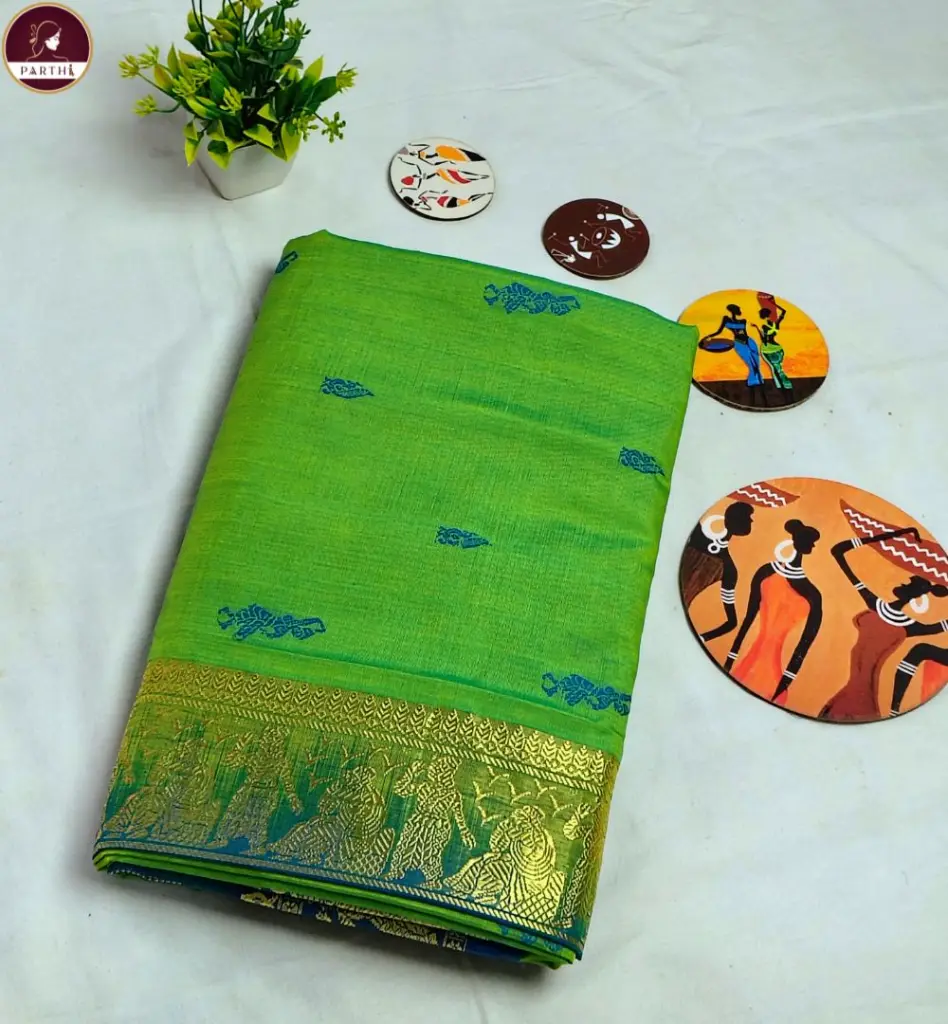 Green-Kanchpuram-with-zari-border.webp