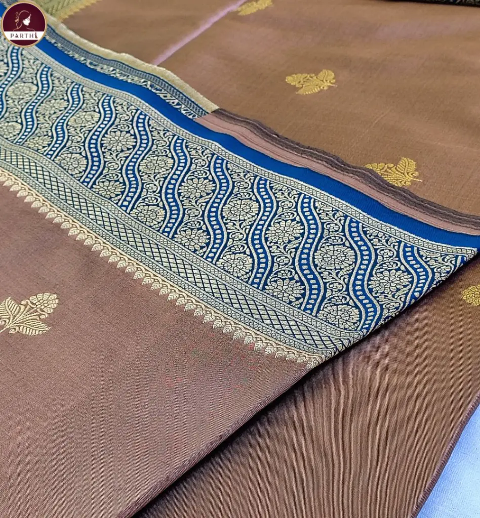 Brown-Katan-Banarashi-Silk-with-zari-border 2.webp