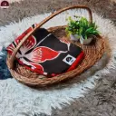 Murshidabad Batik Pure Silk Saree For Women– Orange & Black | Handcrafted Silk Mark Certified Saree 