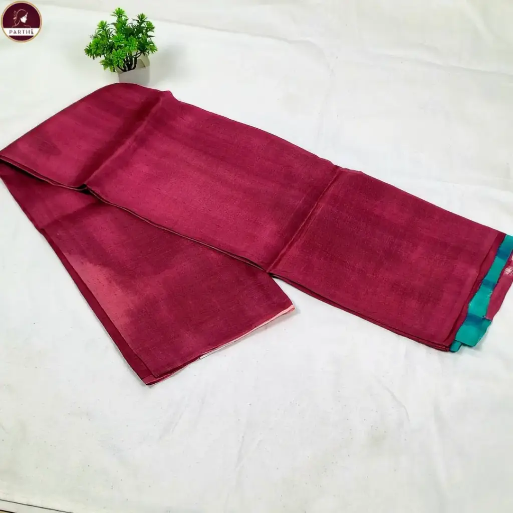 Murshidabad Hand Painted Pure Silk Saree For Women – Mauve Monochrome with Lotus Motif | Silk Mark Certified 
