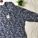 Handcrafted Indigo Block Print Shirt for Women – Cotton Collared Top (Free Size)