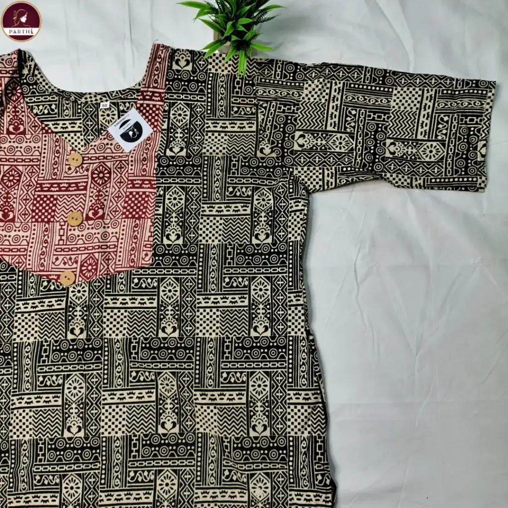 Pure Cotton Printed Daily Wear Short Kurti for Women- Casual Wear for Summer