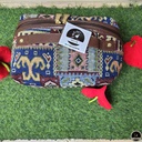 Printed Jute Multi Color Cosmetic Pouch
