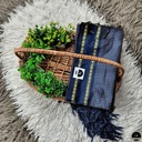 Cotton Blend Blue Gadwal Saree with All-Over Checked Design - Perfect for All Seasons