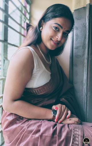 Bhagalpuri Daily Wear Saree, Plain Brown Colour Body with Designed Border, Comfortable for Summer